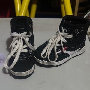 Levi's Kids Black and White High-Top Sneakers